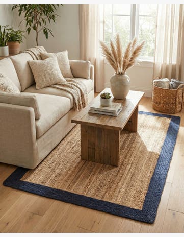 Natural Handmade Braided Jute Rug