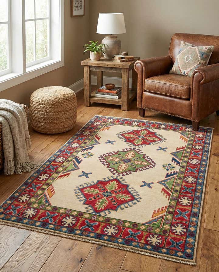 3' 2 x 5' Hand Knotted Kazak Rug