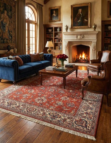 8' x 11' 5 Hand Knotted Tabriz Design Oriental Wool Rug