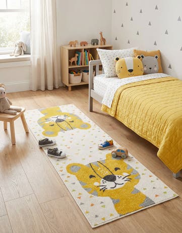 2' 2 x 6' Tiger Whimsy Kids Runner Rug