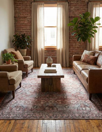 6' 1 x 9' Washable Timeless Rug