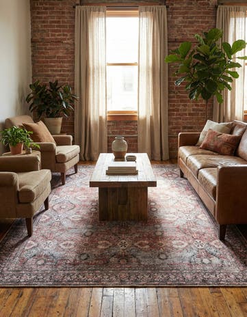 6' 1 x 9' Washable Timeless Rug