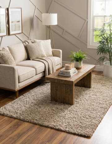 4' x 6' Solid Shag Rug
