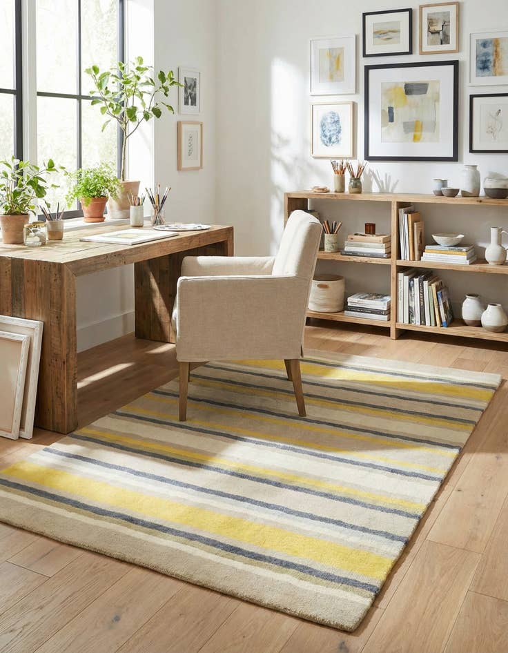 Detail image of 4' x 5' 7 Luna Wool Rug