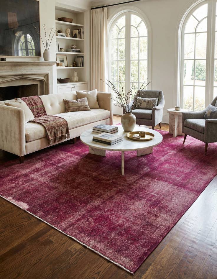 Detail image of 9' 7 x 11' 4  Hand Knotted Ultra Vintage Persian Wool Square Rug