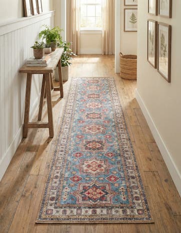 2' x 8' Washable Timeless Runner Rug