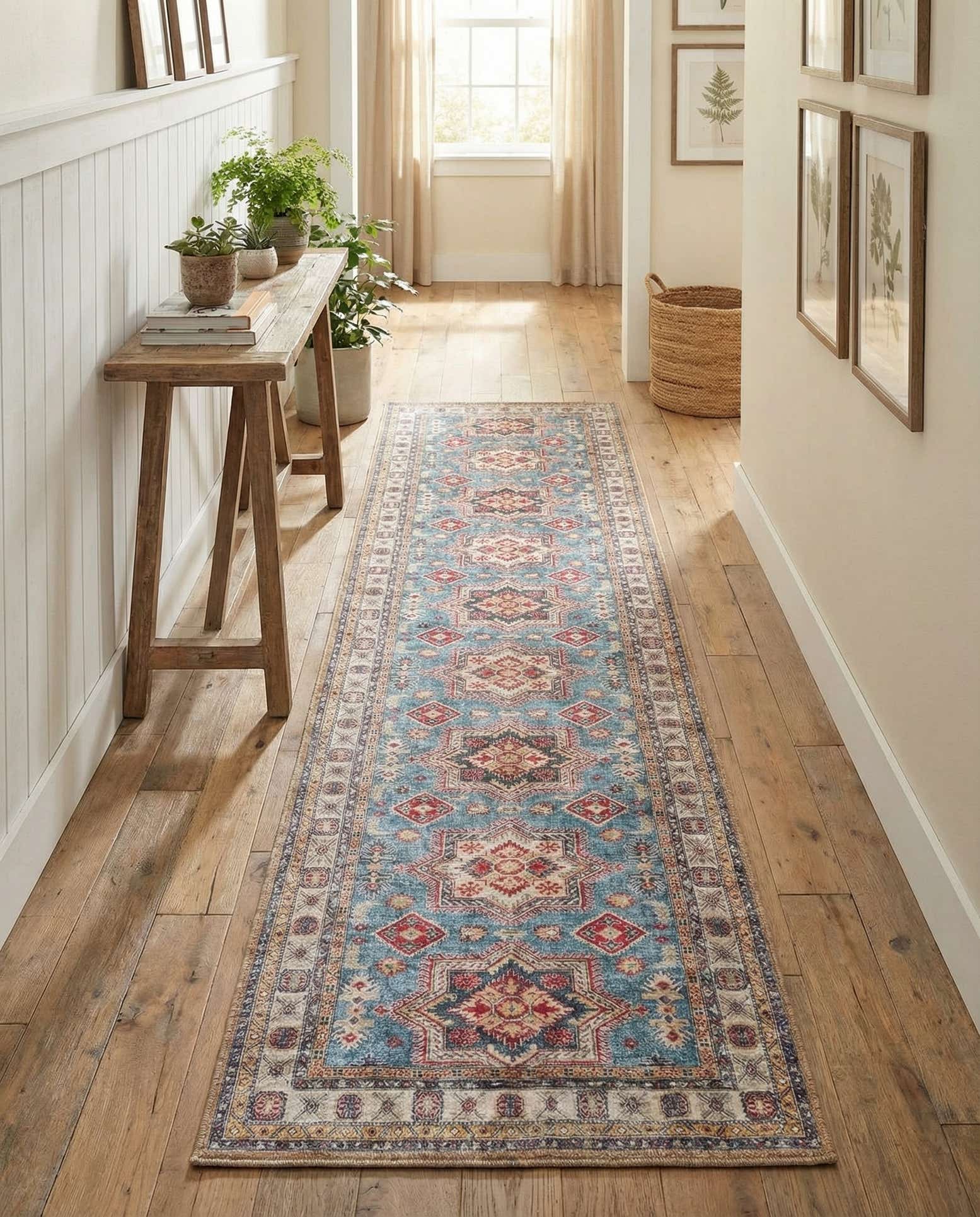 2' x 8' Washable Timeless Runner Rug