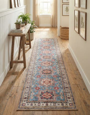 2' x 8' Washable Timeless Runner Rug