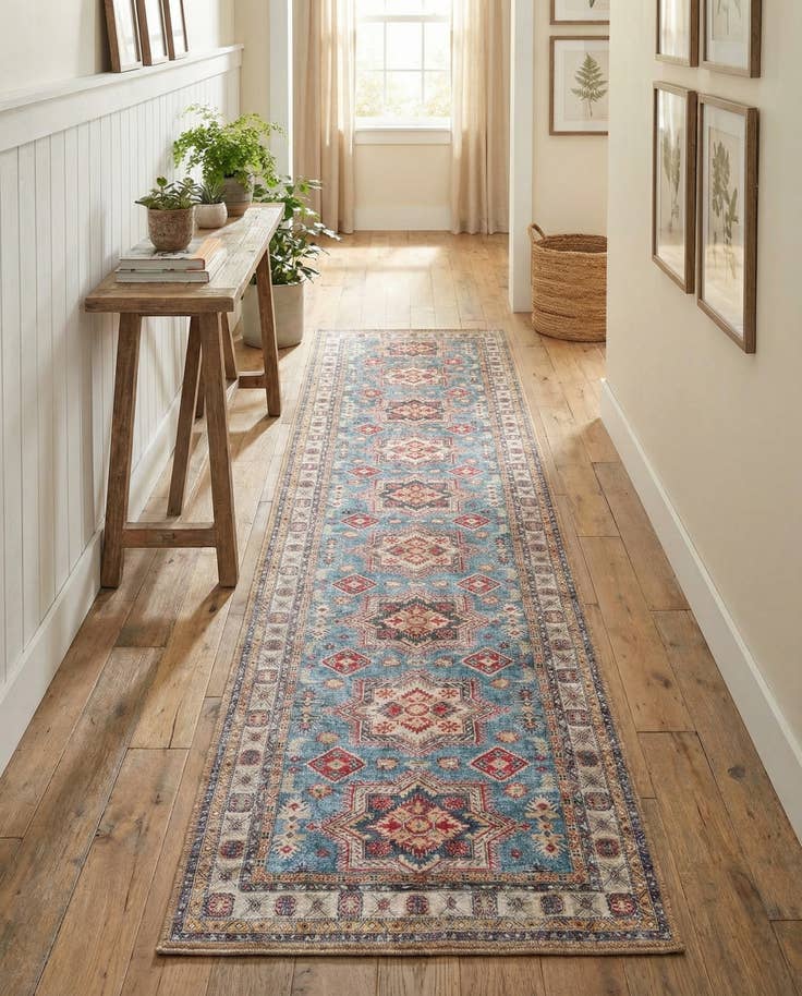 Detail image of 2' x 8' Washable Timeless Runner Rug