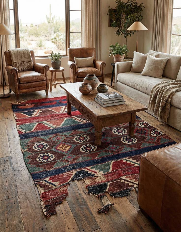 Detail image of  3' 3 x 4' 11 Kelim Rug