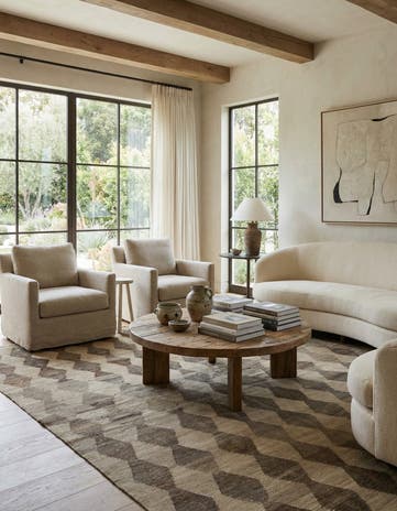 5' 3 x 7' 7 Hand Woven Kilim Modern Wool Rug