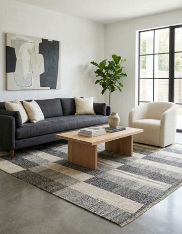 6' 8 x 9' 10 Hand Woven Kilim Modern Wool Rug