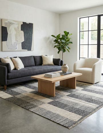 6' 8 x 9' 10 Hand Woven Kilim Modern Wool Rug