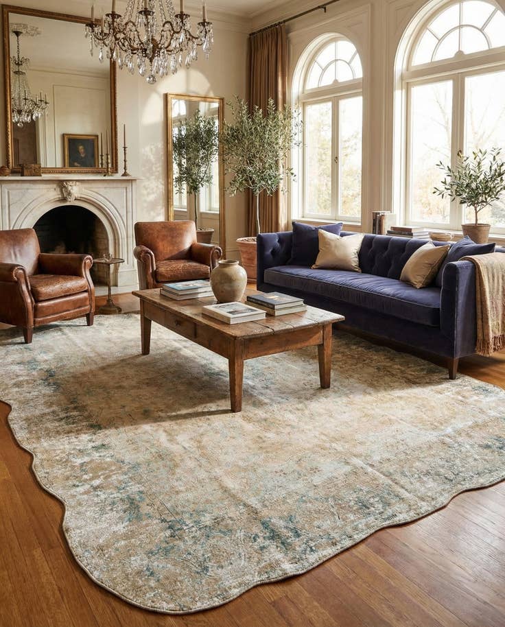 Detail image of 9' 5 x 13' 4 Vintage Royal Wool Rug