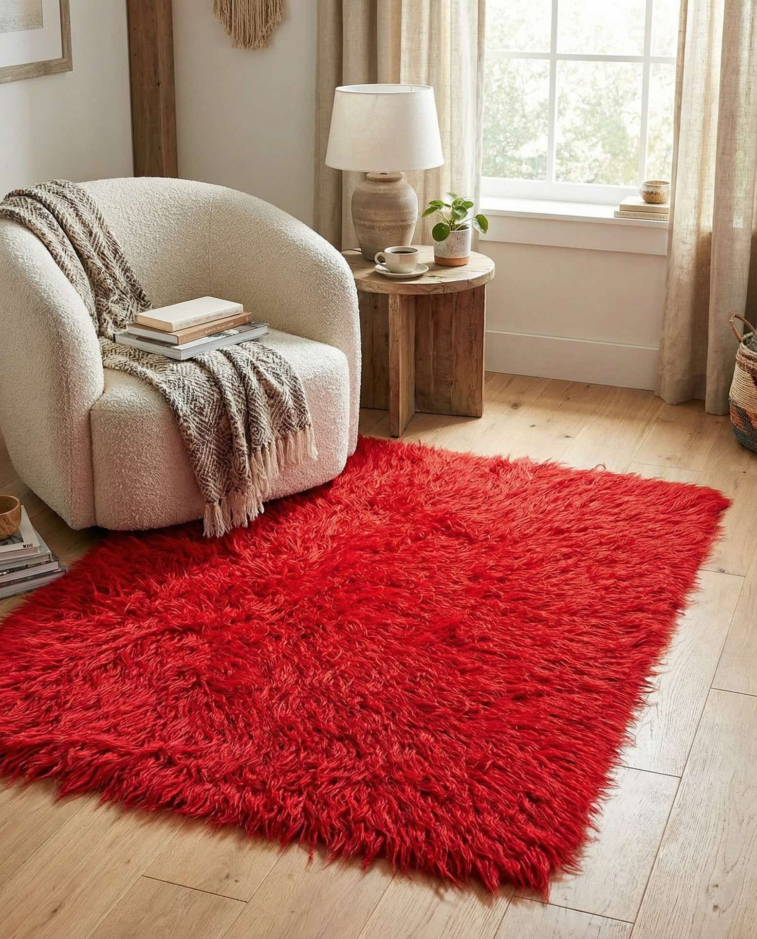 3' 5 x 4' 2 Hand Knotted Moroccan Wool Rug