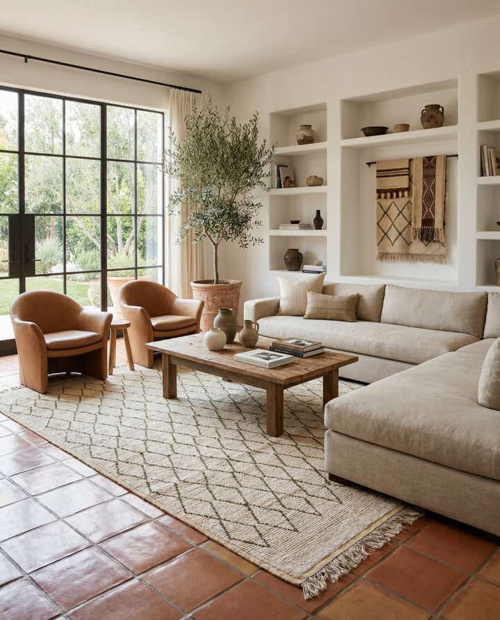 8' 2 x 10' 5 Hand Knotted Moroccan Wool Rug