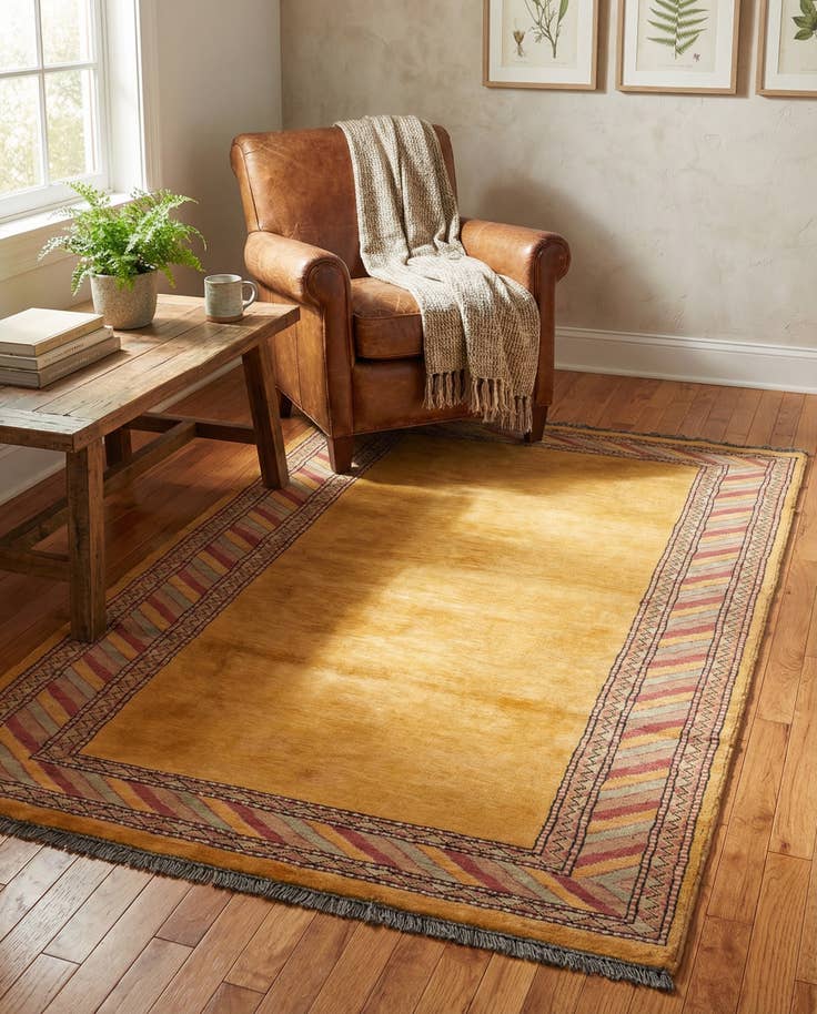 Detail image of 3' 2 x 5' 1 Hand Knotted Ziegler Oriental Wool Rug