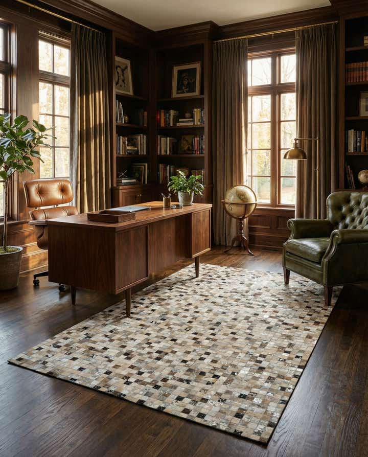 4' 11 x 7' 11 Cowhide - Patchwork Rug