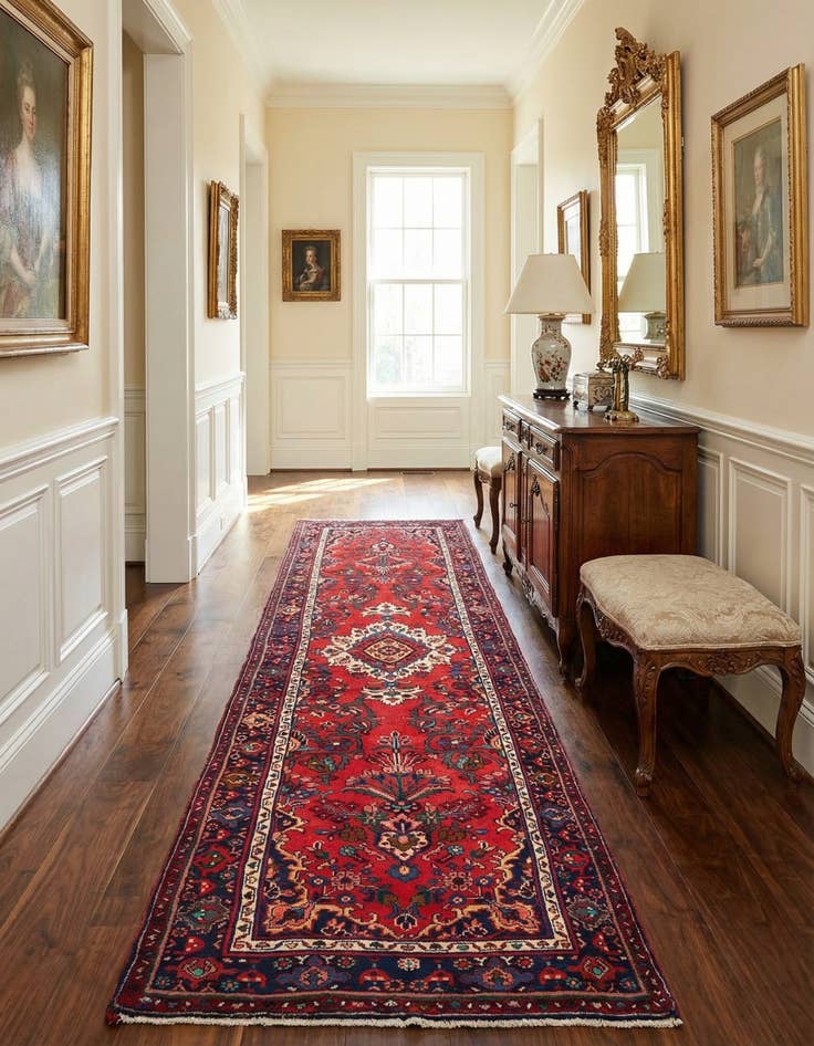 Detail image of 3' 8 x 12' 3 Mahal Wool Runner Rug