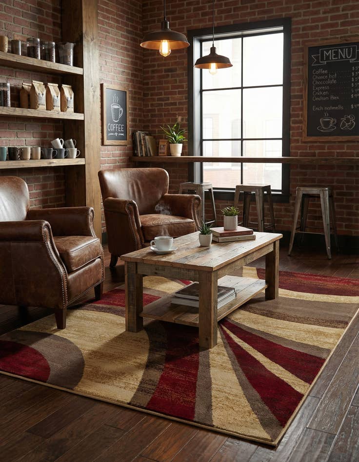 Detail image of 5' 3 x 7' Coffee Shop Rug