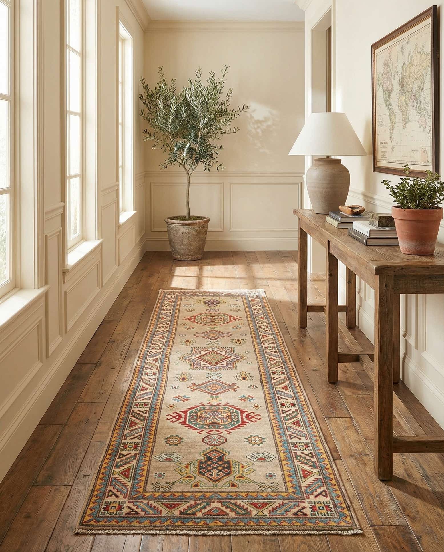 2' 7 x 9' 7 Hand Knotted Kazak Runner Rug