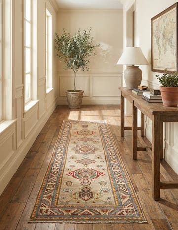 2' 7 x 9' 7 Hand Knotted Kazak Runner Rug