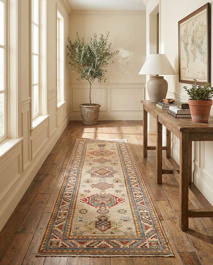 2' 7 x 9' 7 Hand Knotted Kazak Runner Rug