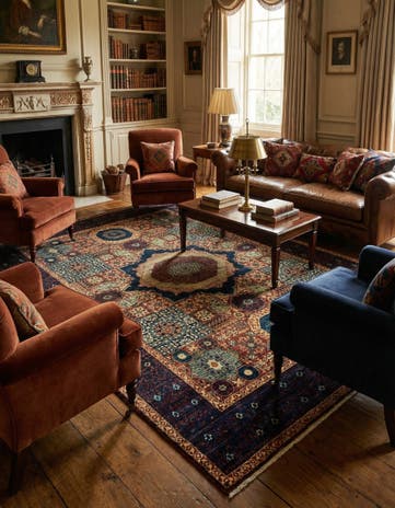 5' 10 x 9' Hand Knotted Mamluk Ziegler Rug