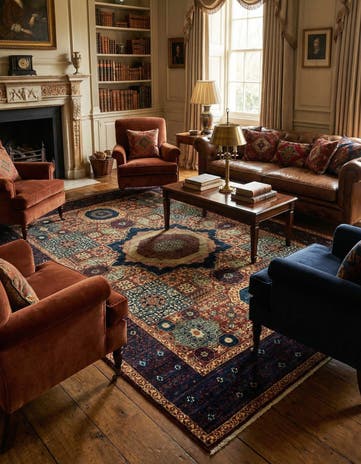 5' 10 x 9' Hand Knotted Mamluk Ziegler Rug