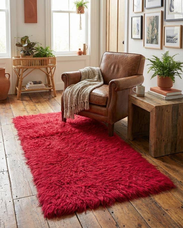 Detail image of 2' 3 x 5' 10 Hand Knotted Moroccan Wool Runner Rug