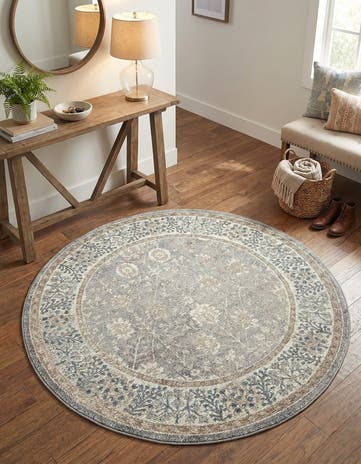 Gray Vienna Round Rug