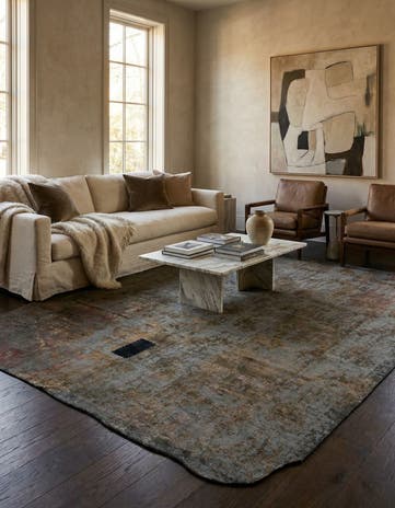 9' 5 x 12' Hand Knotted Ultra Vintage Persian Wool Rug