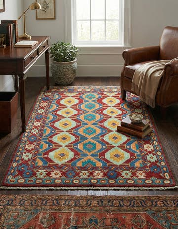 3' 4 x 4' 10 Hand Knotted Balouch Rug