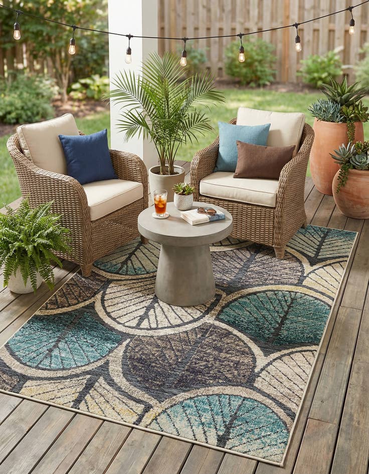 Detail image of 4' x 6' Easy-Clean Casablanca Indoor / Outdoor Rug
