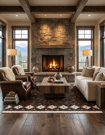 8' 1 x 10' Cowhide Stocks Rug