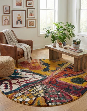 7' 10 x 7' 10 Washable Haerfest Round Rug