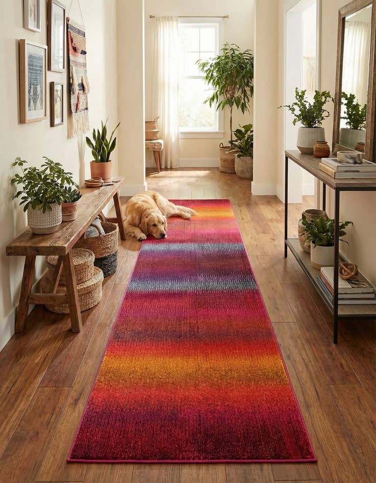 Detail image of  2' 7 x 10'  Washable Hyacinth Runner Rug