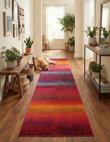 Washable Hyacinth Runner Rug