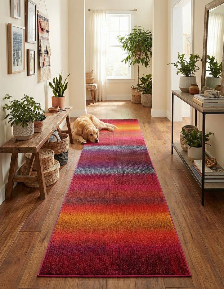 2' 7 x 10' Washable Hyacinth Runner Rug