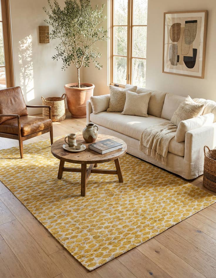 Detail image of 6' 1 x 8' 9  Hand Knotted Moroccan Wool Rug