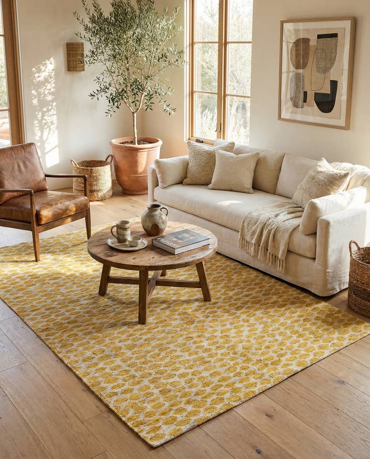 Detail image of 6' 1 x 8' 9 Hand Knotted Moroccan Wool Rug