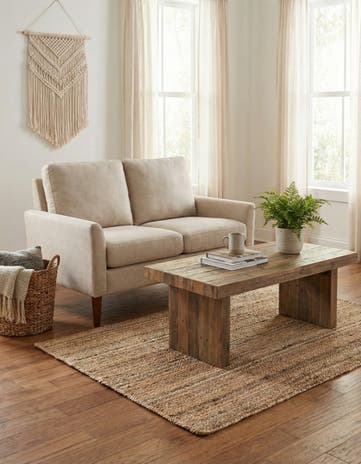 4' 1 x 6' 1 Handmade Braided Jute Rug