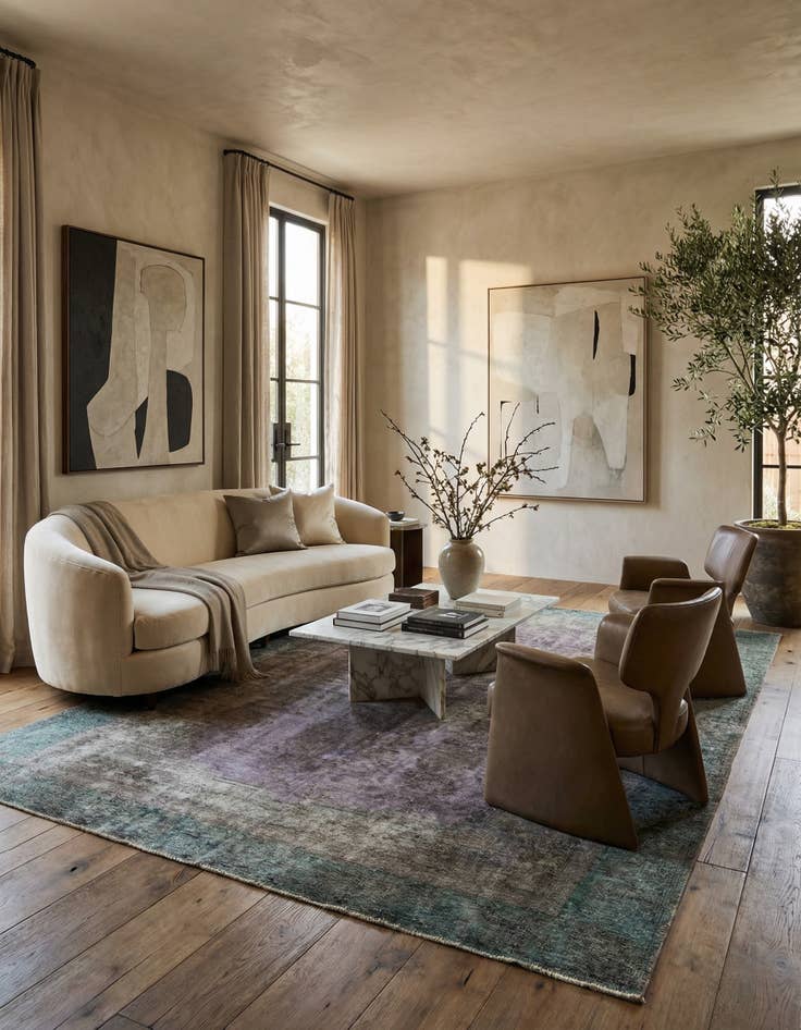 Detail image of 7' 5 x 10' 7  Hand Knotted Ultra Vintage Persian Wool Rug