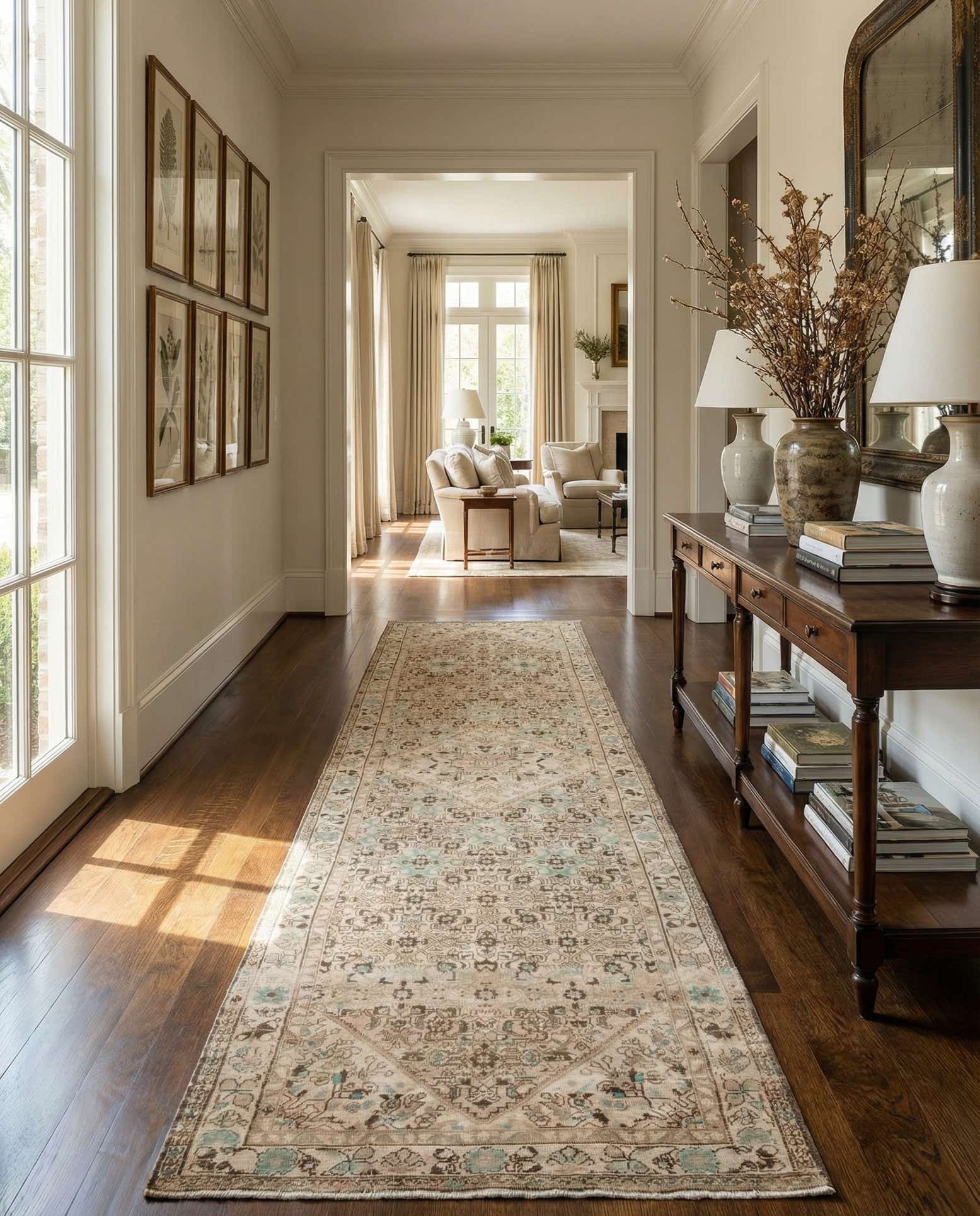 3' 5 x 13' 10 Hand Knotted Ultra Vintage Persian Wool Runner Rug