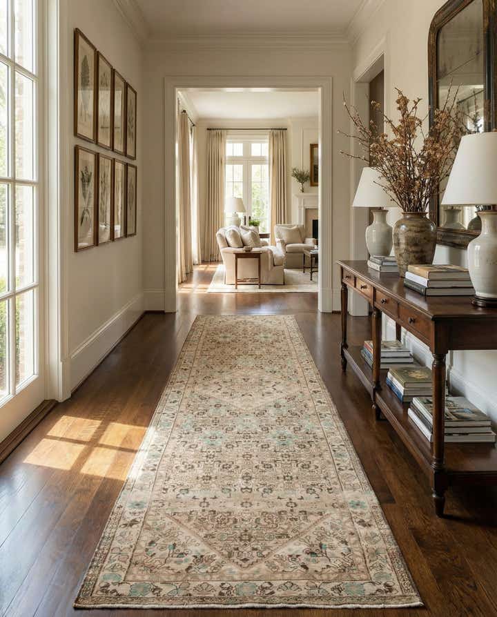 3' 5 x 13' 10 Hand Knotted Ultra Vintage Persian Wool Runner Rug