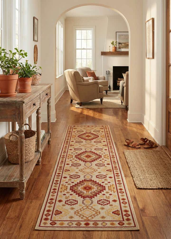 2' 7 x 10' Easy-Clean Baja Indoor / Outdoor Runner Rug