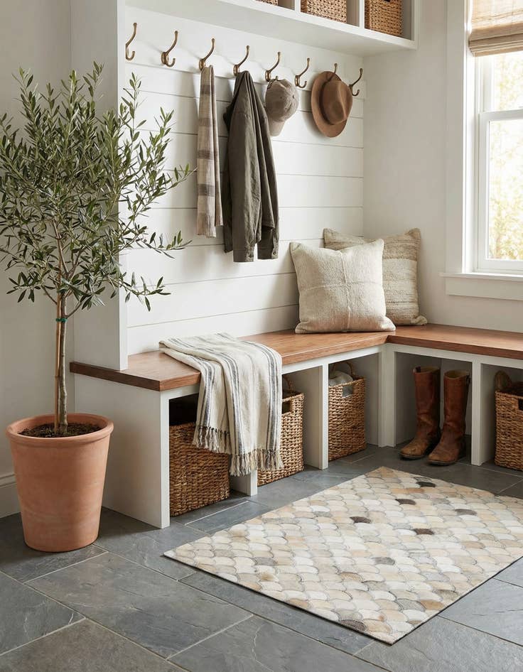 Detail image of  2' x 3' Cowhide Leather Rug