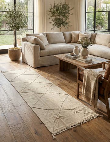 3' 6 x 10' 9 Hand Woven Kilim Modern Wool Runner Rug