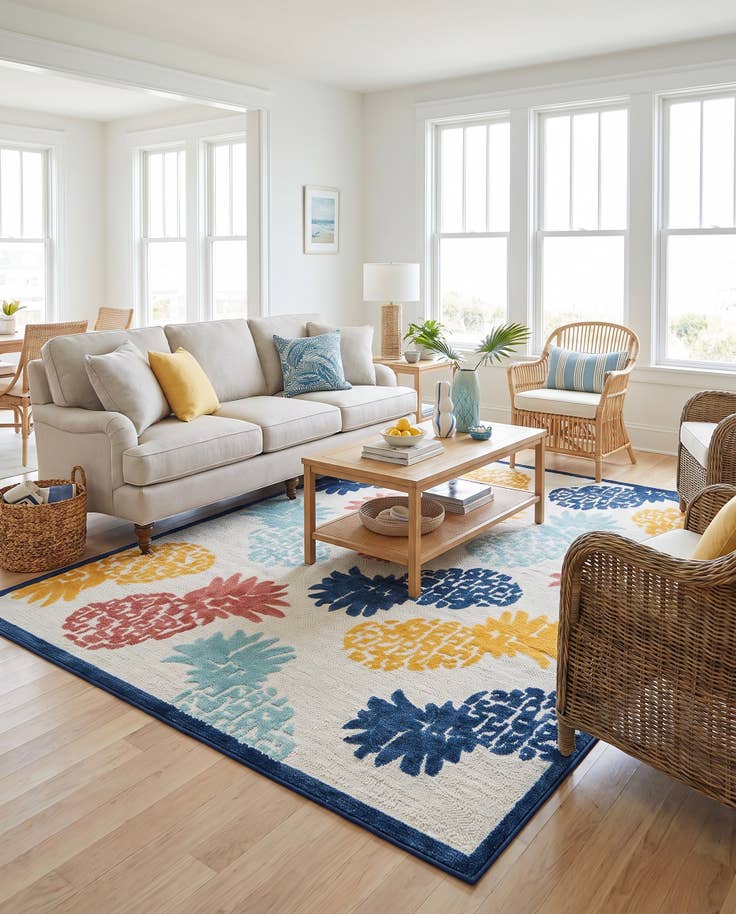 Detail image of 9' x 12' Easy-Clean Belize Indoor / Outdoor Rug