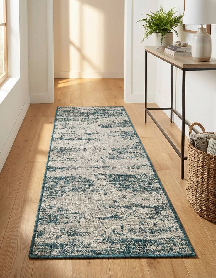 Detail image of 2' x 5'  Washable Modern Indoor / Outdoor Runner Rug